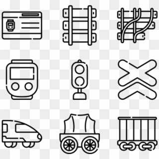 Railway - Iconos Png Redes Sociales Clipart
