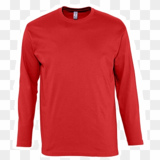 Plain Long Sleeve T-shirt - Plain Red Long Sleeve T Shirts Png Clipart