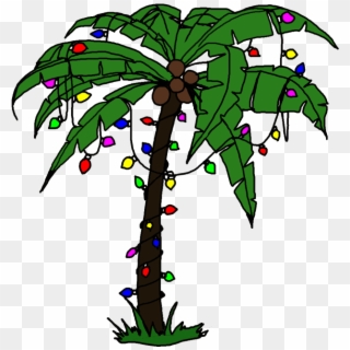 Cartoon Christmas Palm Tree Clipart