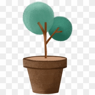 Sapling Green Plant Potted Png And Psd - Flowerpot Clipart