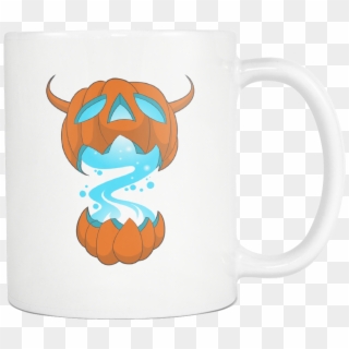 Glow Effect Pumpkin Monster Halloween Mugs - Coffee Cup Clipart