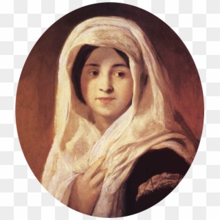 Portrait Of A Woman With Veil - Christian Headcovering Clipart