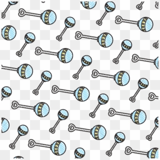 Doodle Baby Rattle Toy - Baby Rattle Background Clipart