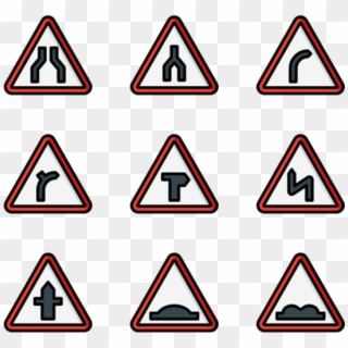 Uk Road Signs - Triangle Clipart