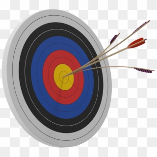 Target Bulls Eye - Split Arrow On Target Clipart