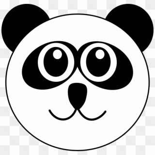 Panda Head Cute Cartoon Bear Png Image - Panda Face Clipart Black And White Transparent Png