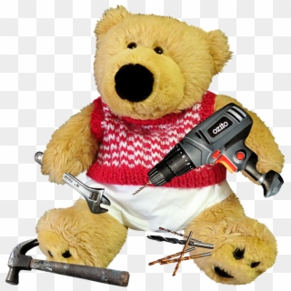 Teddy, Bear, Toy, Cute, Tools, Handyman, Repairs - Teddy Bear Clipart