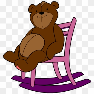 Teddy Rocking Icons Png Free And Downloads - Bear On A Chair Clipart Transparent Png
