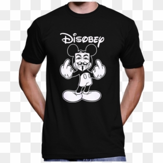 Mickey Mouse Disobey Guy Fawkes Mask Anonymous T-shirt - Hunter S Thompson Quotes T Shirt Clipart