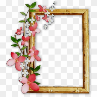 Picture Frames College Mirror Floral Design Clipart - Picture Frame - Png Download
