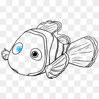 Nemo Drawing Color - Nemo In Black And White Clipart