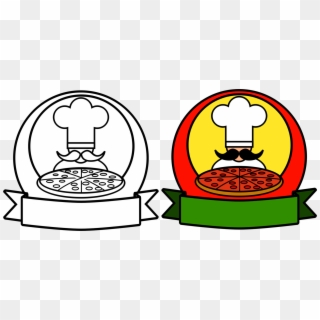 Pizza Chef Restaurant Cooking - Pizza Logos Png Transparent Clipart
