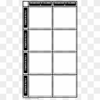Gráfico En Blanco 2x4 - Blank Storyboard Chart Clipart