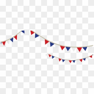 Collection Of Free Transparent Bunting Download On - Red White And Blue Bunting Clip Art - Png Download