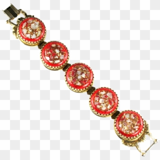 Selro Red Confetti Glitter Disk Bracelet - Diamond Clipart