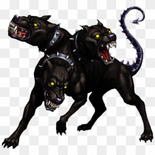 #mq #black #dog #dogs #head #heads - Cerberus Png Clipart