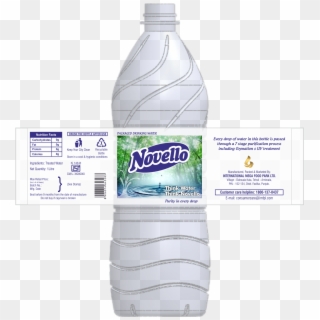 Novello-water Bottle Label - Plastic Bottle Clipart