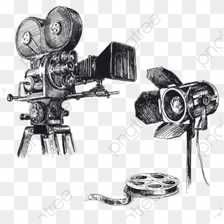 Camera Sketch Png - Movie Camera Drawing Png Clipart