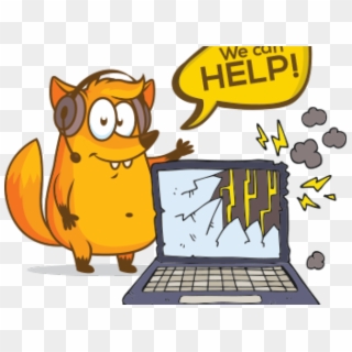 Cartoon Broken Computer , Png Download - Cartoon Picture Of Broken Computer Clipart