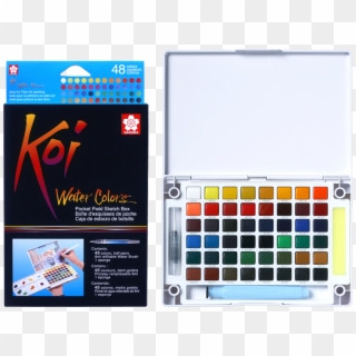 Koi Water Colors Pocket Field Sketch Box - Sakura Koi Watercolor 48 Clipart