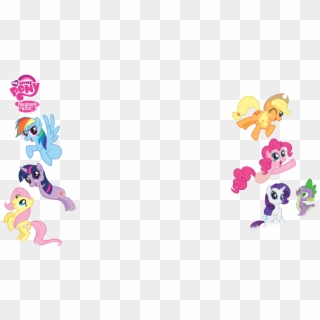 Amputee, Applejack, Fim Logo, Fluttershy, Hubworld, - My Little Pony Border Png Clipart