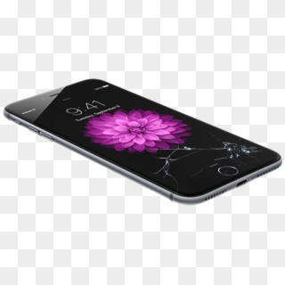 Broken Phone - Cracked Iphone Screen Png Clipart