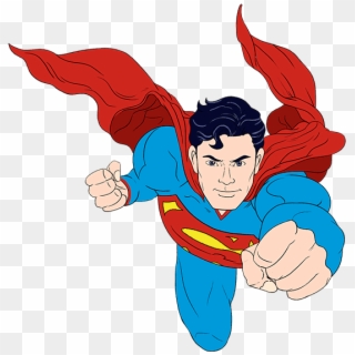 Cartoon Superman Free Png Image - Super Man Drawing Easy Clipart