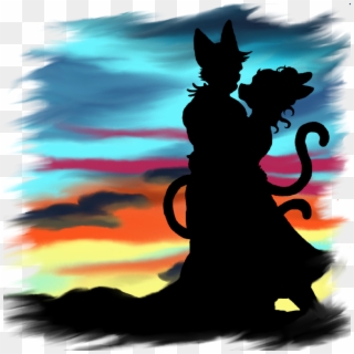 Sunset Silhouette - Illustration Clipart