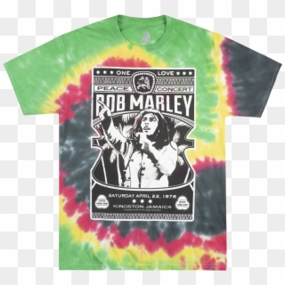 Bob Marley Concert Tie Dye T-shirt Mens Reggae Music - Graphic Design Clipart
