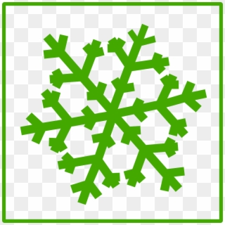 Vector Graphics,free Pictures, Free - Green Snowflake Clipart - Png Download