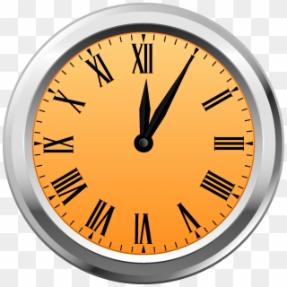 Clock Vector - Reloj De Pared Con Numeros Romanos Clipart