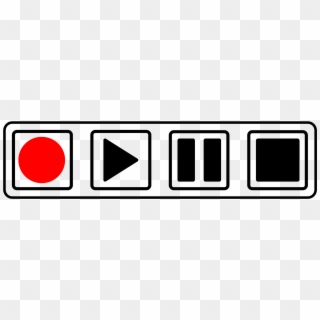 Computer Icons Button Cassette Deck Media Player Tape - Play Record Stop Button Clipart