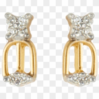 18kt Yellow Gold And Diamond Earring - Diamond Clipart