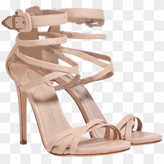 Le Silla Nude Leather Strappy Sandals - Strappy Heels Png Clipart