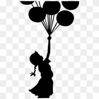 Drawn Balloon String Template - Banksy Balloon Girl Clipart