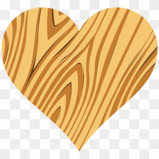 Heart Clipart Tan - Wooden Heart Png Transparent Png