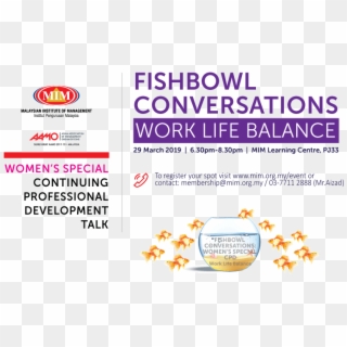Fishbowl Conversations On Work Life Balance - Malaysian Institute Of Management Clipart