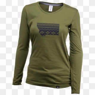 Aspinwall Womens Long Sleeve Shirt Army Navy Flathead - Long-sleeved T-shirt Clipart