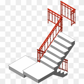 Railing - Old Style - Type - Revit Railings On Stairs Clipart