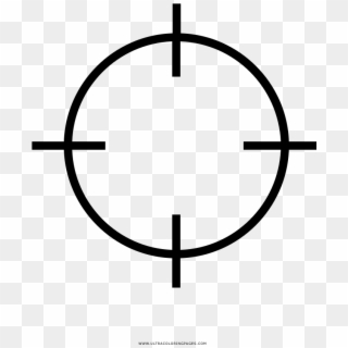 Crosshair Coloring Page - Target Icon Png Clipart