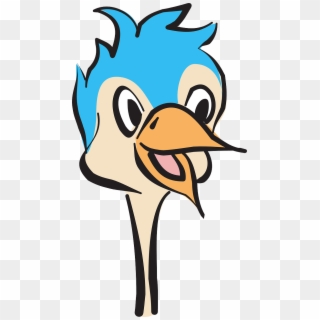 Head Blue Happy Bird Ostrich Png Image - Ostrich Head Clipart Transparent Png