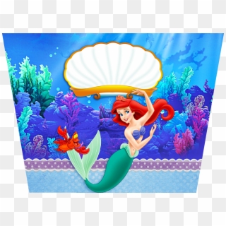 The Little Mermaid Birthday - Mar Da Pequena Sereia Clipart