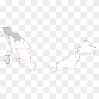 Peninsular Malaysia Blank Map Sabah Sarawak - Malaysia Postal Code Map Clipart