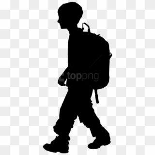 Free Png Boy With Backpack Silhouette Png Images Transparent - Boy With Backpack Png Clipart