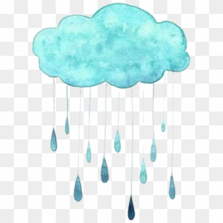 #nube #lluvia #celeste #gotas - Jellyfish Clipart