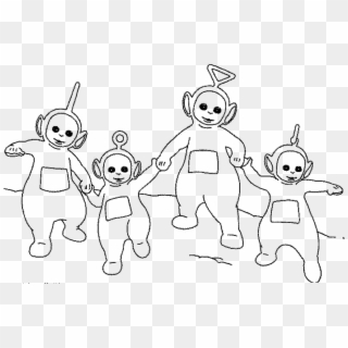 The Are Hand In - Teletubbie Coloring Clipart