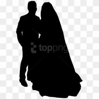 Free Png Bride And Groom Silhouette Png - Portable Network Graphics Clipart