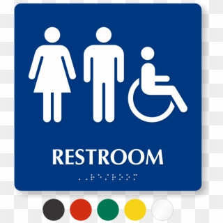 Man And Women Bathroom Sign Clipart Best - Ada Family Restroom Signs - Png Download