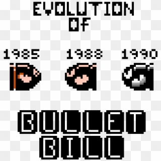 Evolution Of Bullet Bill's - Bullet Bill Sprite Clipart
