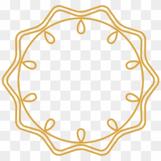 #gold #wreath #frame #border #circle #round #swirls - Circle Clipart